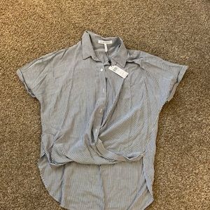 Strip short sleeve top